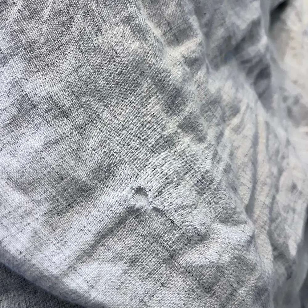 West Elm Belgian Flax Duvet Cover (king) gray
